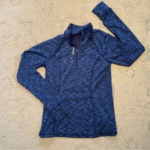 Reebok Navy Quarter-Zip Top Running Top Sz XS - NWOT